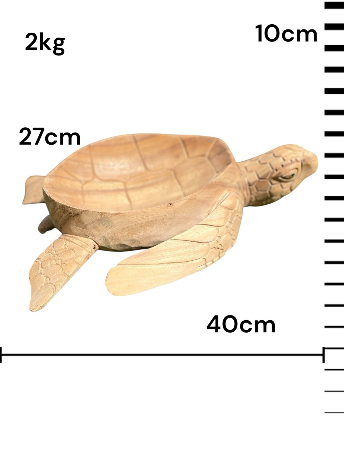 Wooden Bowl Turtle Style