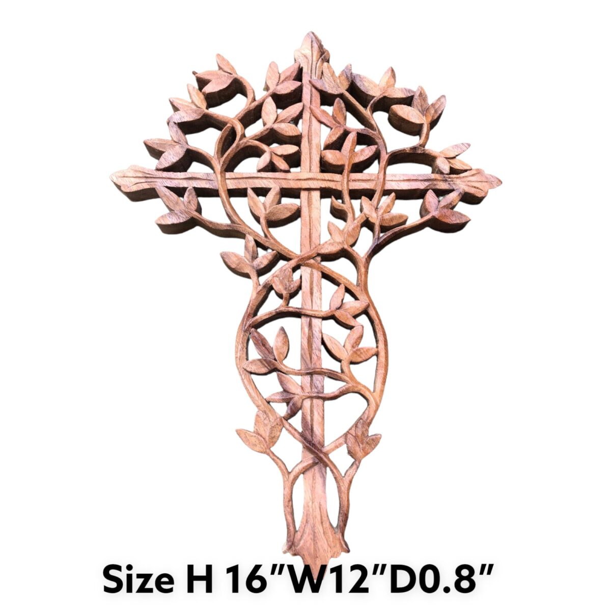 Wooden Cross Tree of Life Wall Hanging