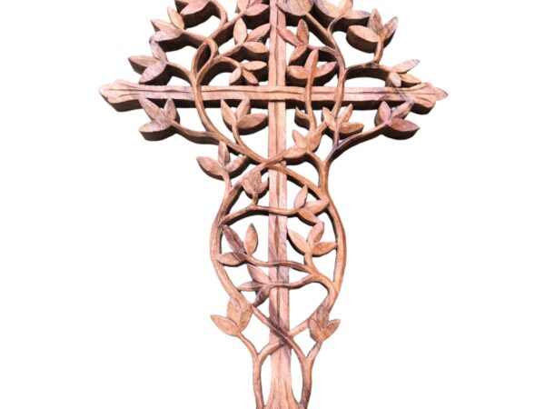 Wooden Cross Tree of Life Wall Hanging