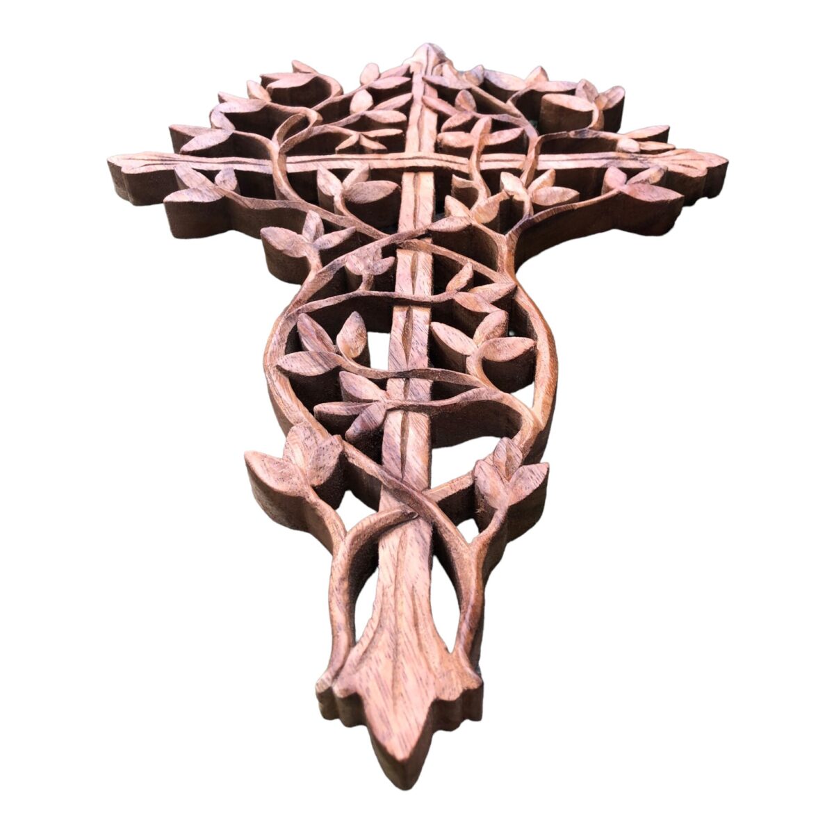 Wooden Cross Tree of Life Wall Hanging