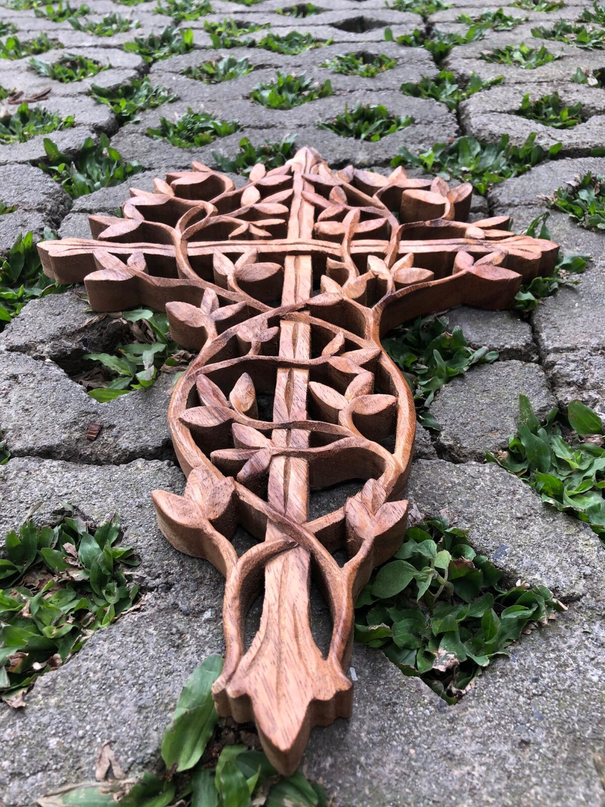 Wooden Cross Tree of Life Wall Hanging