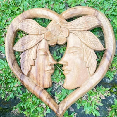 Couple statue,couple ornament,new wedding couple,wood carving,hand made
