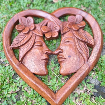 Couple statue,couple ornament,new wedding couple,wood carving,hand made