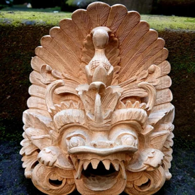 Guardian spirit mask  ,Balinese wood mask ,Spiritual home decor  ,Balinese carving