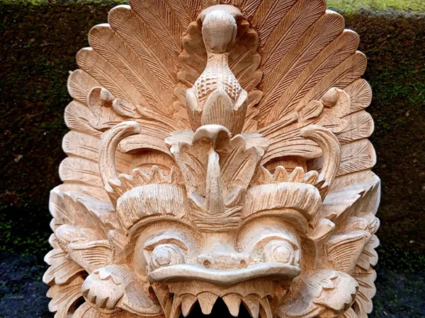 Guardian spirit mask  ,Balinese wood mask ,Spiritual home decor  ,Balinese carving