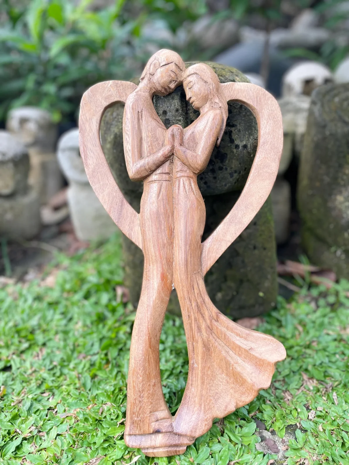 Couple statue,couple ornament,new wedding couple,wood carving,handmade