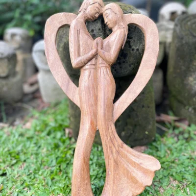 Couple statue,couple ornament,new wedding couple,wood carving,handmade