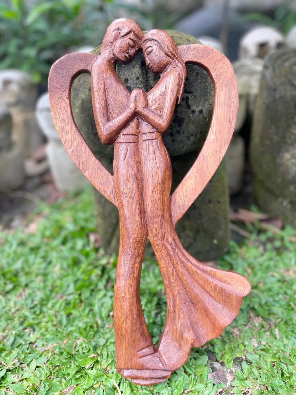 Couple statue,couple ornament,new wedding couple,wood carving,handmade