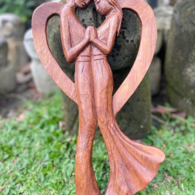 Couple statue,couple ornament,new wedding couple,wood carving,handmade