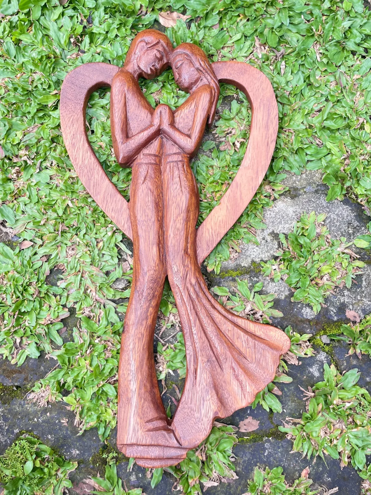 Couple statue,couple ornament,new wedding couple,wood carving,handmade