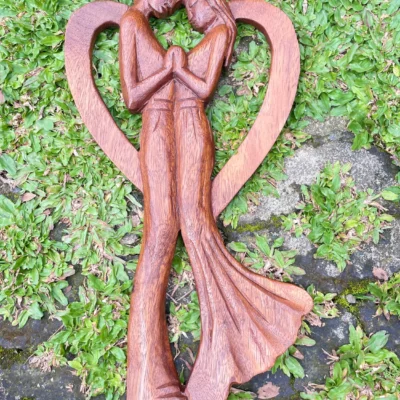 Couple statue,couple ornament,new wedding couple,wood carving,handmade
