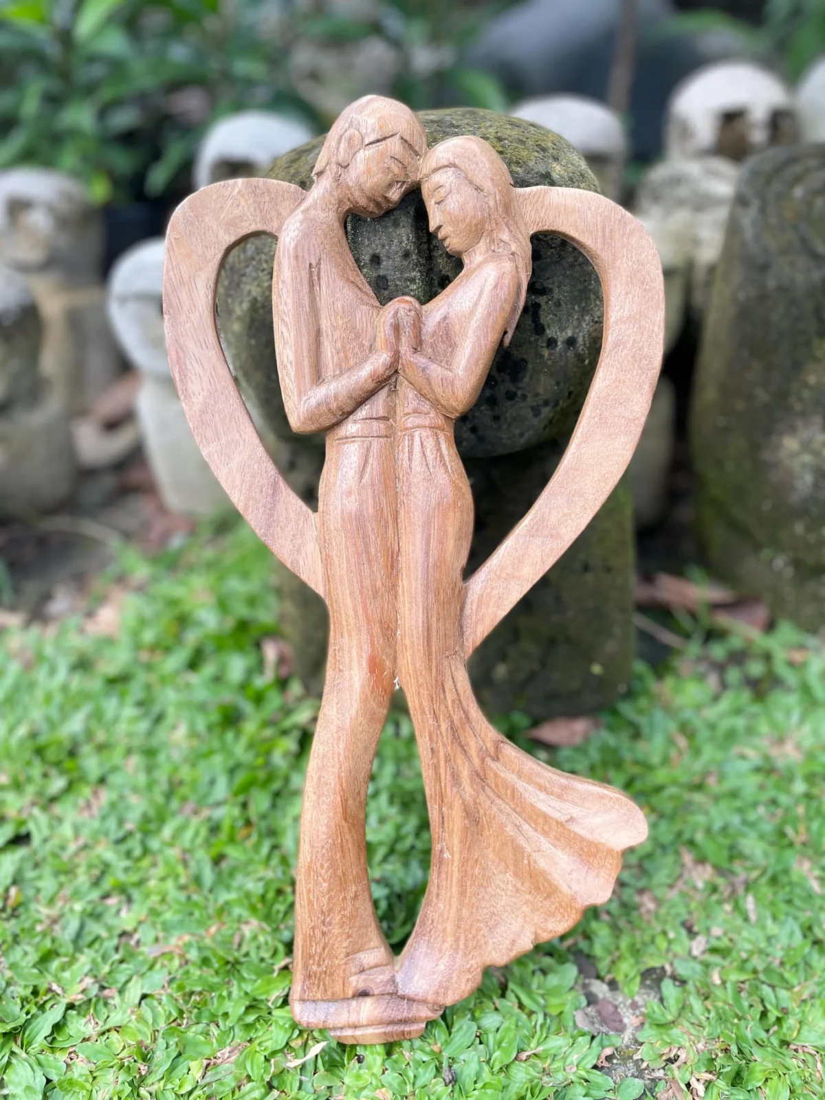 Couple statue,couple ornament,new wedding couple,wood carving,handmade