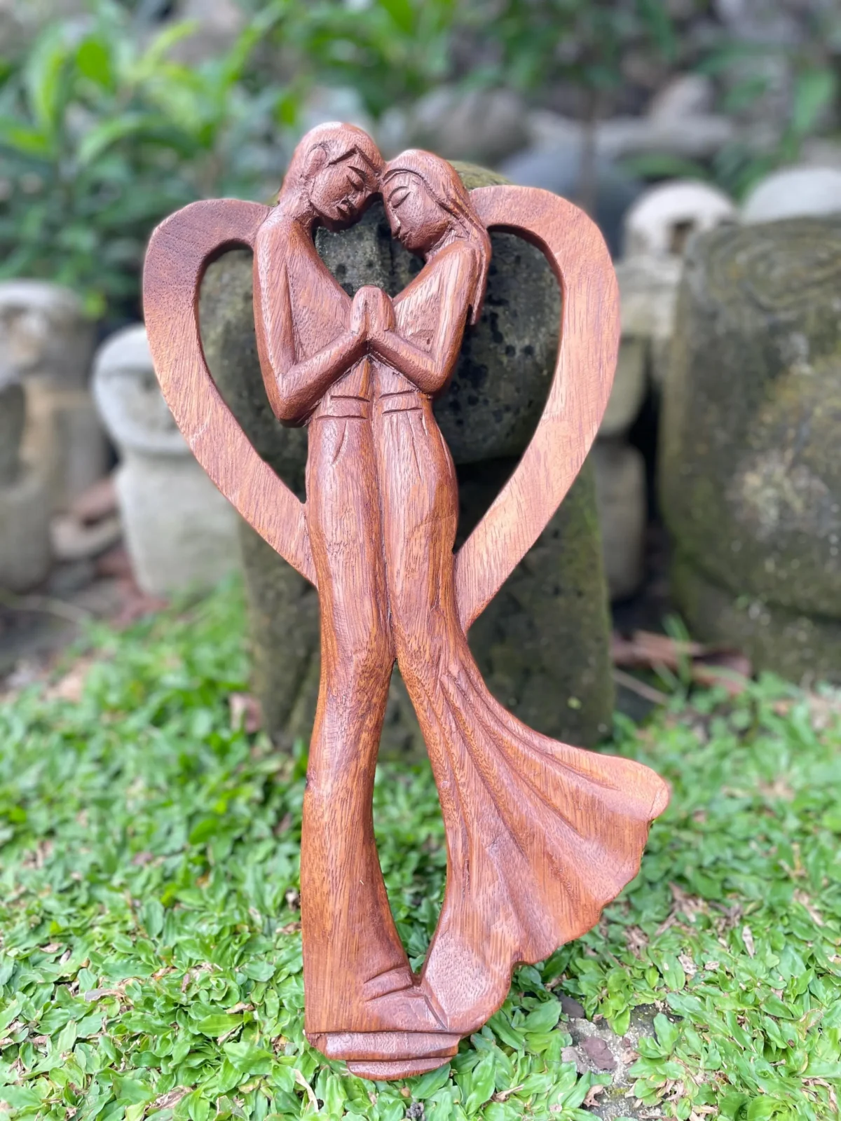 Couple statue,couple ornament,new wedding couple,wood carving,handmade