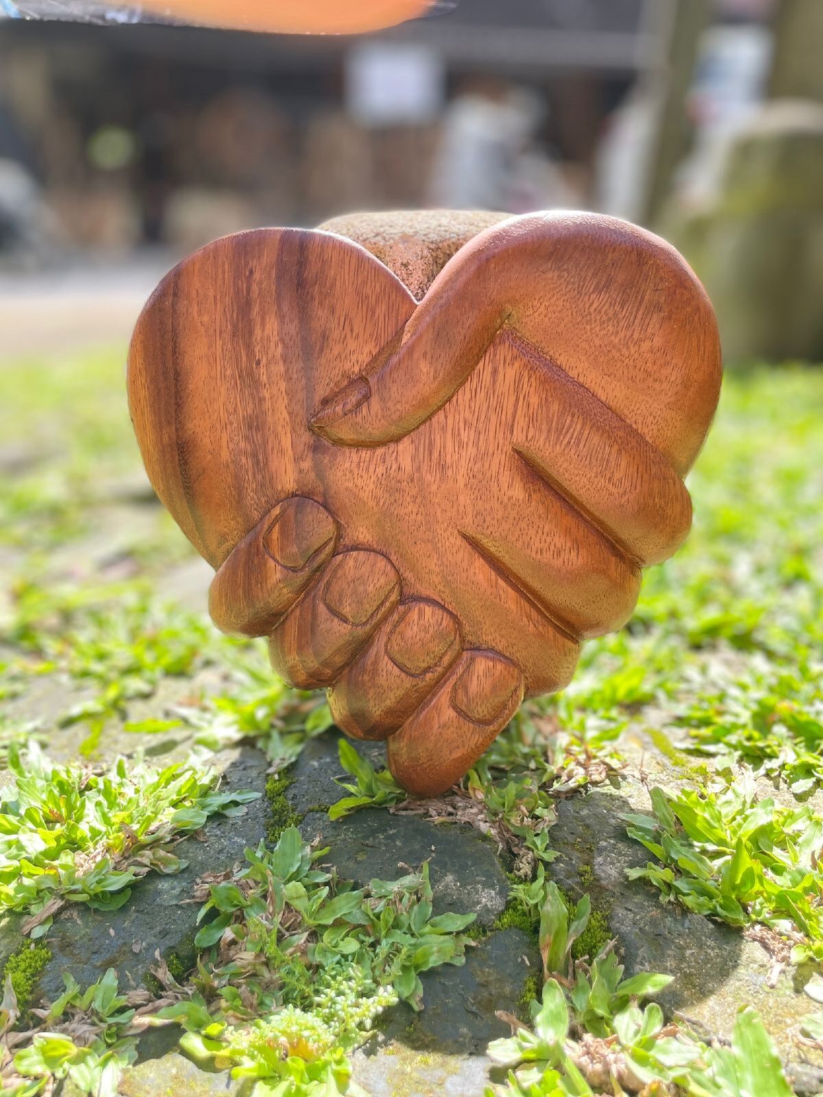 Wall Decor,HandMade,Heart Shape,Carving Wall Art