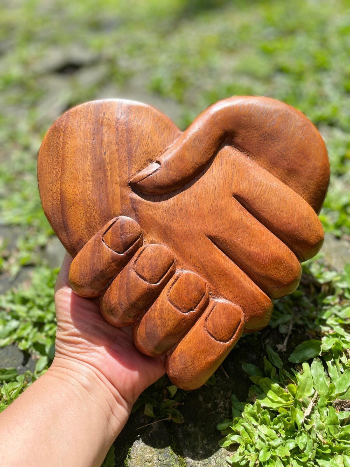 Wall Decor,HandMade,Heart Shape,Carving Wall Art