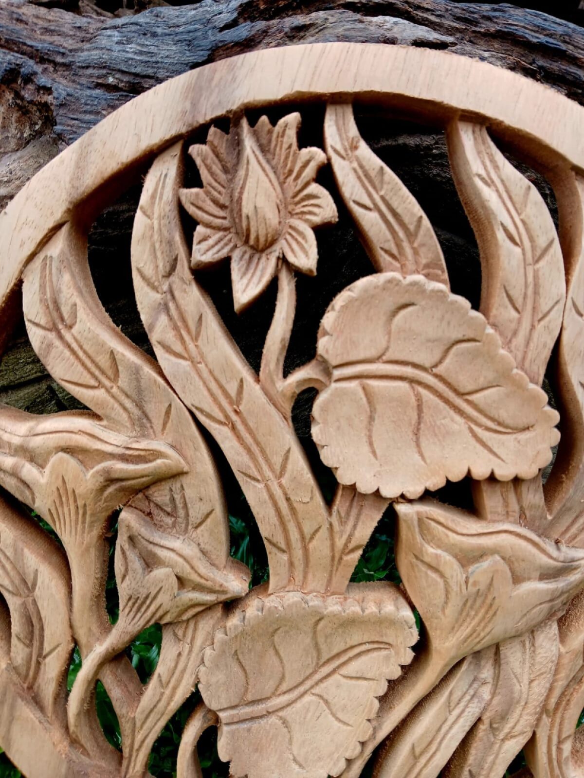HandmadeWooden Lotus Flower Wall Decor ,Rustic Boho Wall Art,Lotus Flower Wood Wall Decor