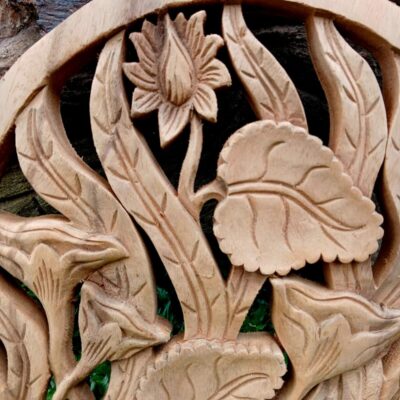 HandmadeWooden Lotus Flower Wall Decor ,Rustic Boho Wall Art,Lotus Flower Wood Wall Decor
