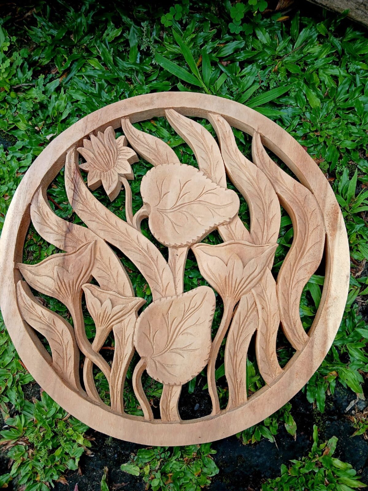 HandmadeWooden Lotus Flower Wall Decor ,Rustic Boho Wall Art,Lotus Flower Wood Wall Decor