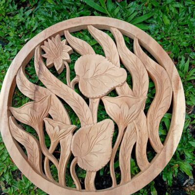 HandmadeWooden Lotus Flower Wall Decor ,Rustic Boho Wall Art,Lotus Flower Wood Wall Decor