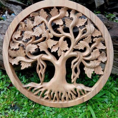Wood Tree of Life Wal Hanging Handcrafted Nature Art Bohemian Wall Decor for Living Room or Bedroom