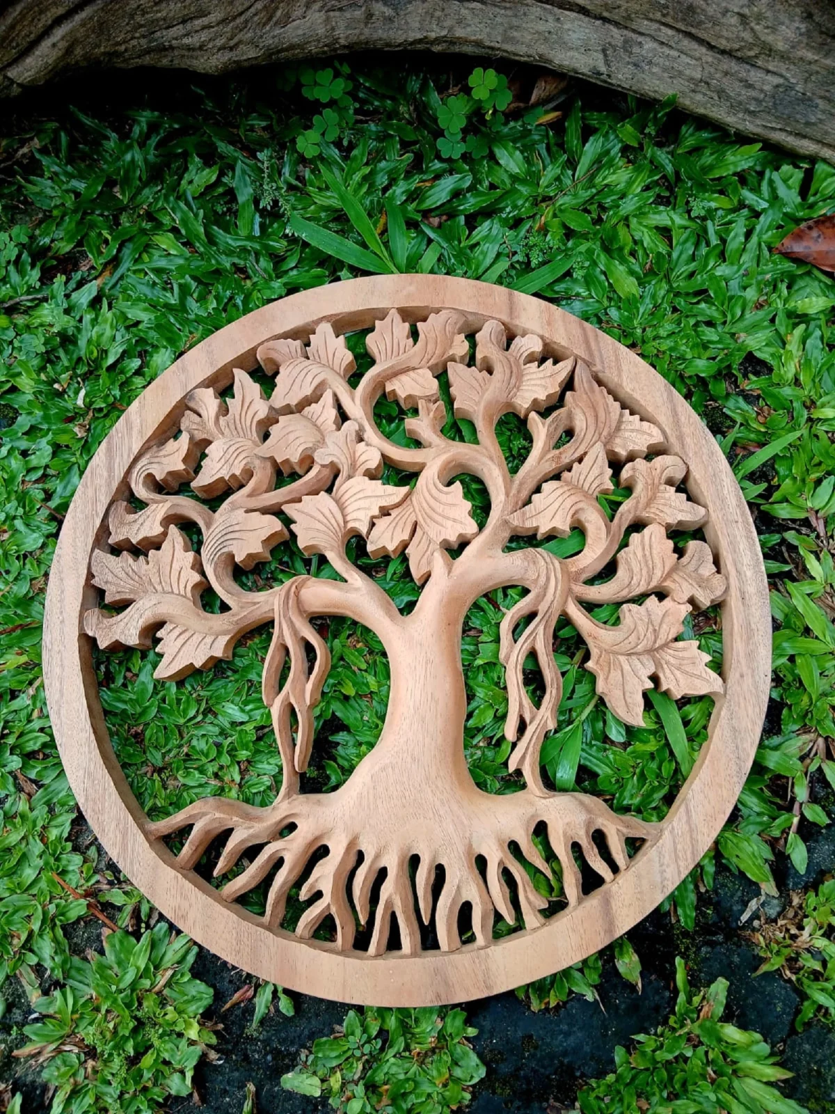 Wood Tree of Life Wal Hanging Handcrafted Nature Art Bohemian Wall Decor for Living Room or Bedroom