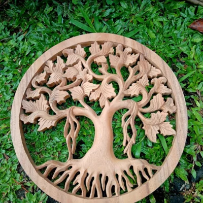 Wood Tree of Life Wal Hanging Handcrafted Nature Art Bohemian Wall Decor for Living Room or Bedroom