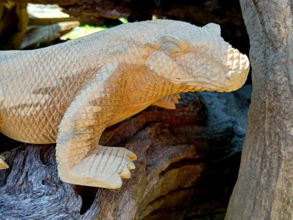 Komodo Dragon Wood Carvings Handmade Balinese Art,Bali Wood Carvings  Komodo Dragon Statues  Handmade Art