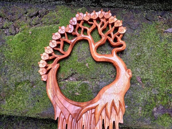 Tree Of Life Wall Art Decor,Tree of Life Wood Carving , Handmade Wall Art,Nature Inspired Carved Wood Art
