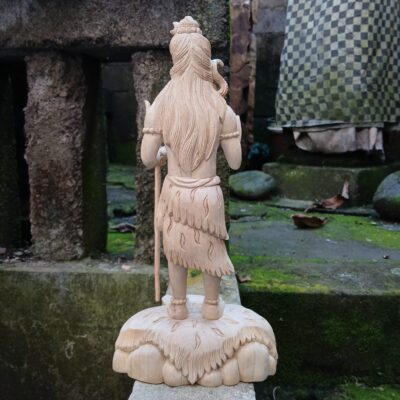 Hand Carved Wooden Siwa Statue Balinese Lord Shiva Sculpture Hindu Home Decor