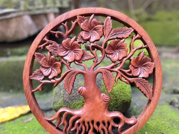 Flower Of Pranjipane,Wood Wall Art Decor, Wall Hangging ,Wood Carving ,Hand Made ,House Waving Gift ,Wedding Gift ,Wall Art
