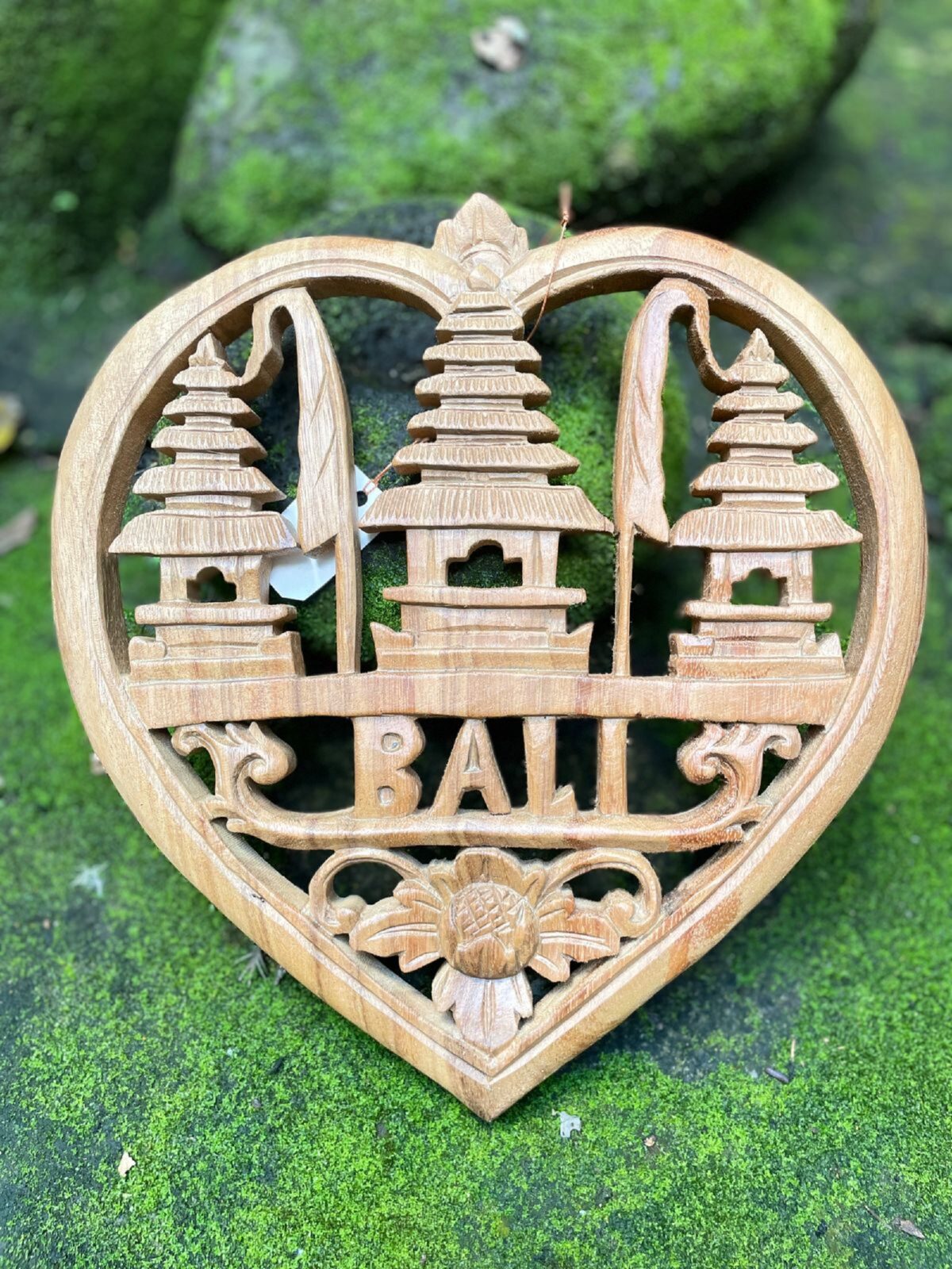 Balinese Heart Gate Wood Wall Decor,Handcrafted Wood Carving, Spiritual Boho Decor