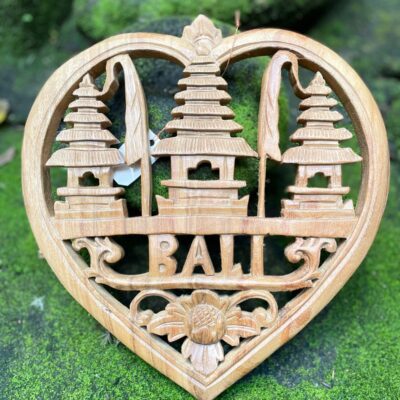 Balinese Heart Gate Wood Wall Decor,Handcrafted Wood Carving, Spiritual Boho Decor
