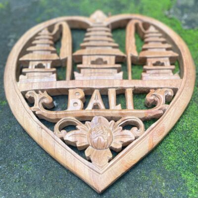 Balinese Heart Gate Wood Wall Decor,Handcrafted Wood Carving, Spiritual Boho Decor