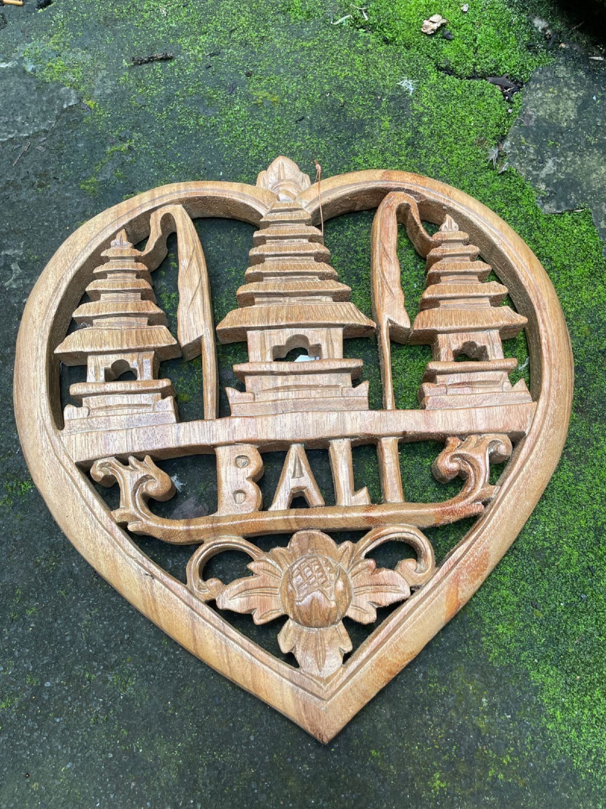 Balinese Heart Gate Wood Wall Decor,Handcrafted Wood Carving, Spiritual Boho Decor