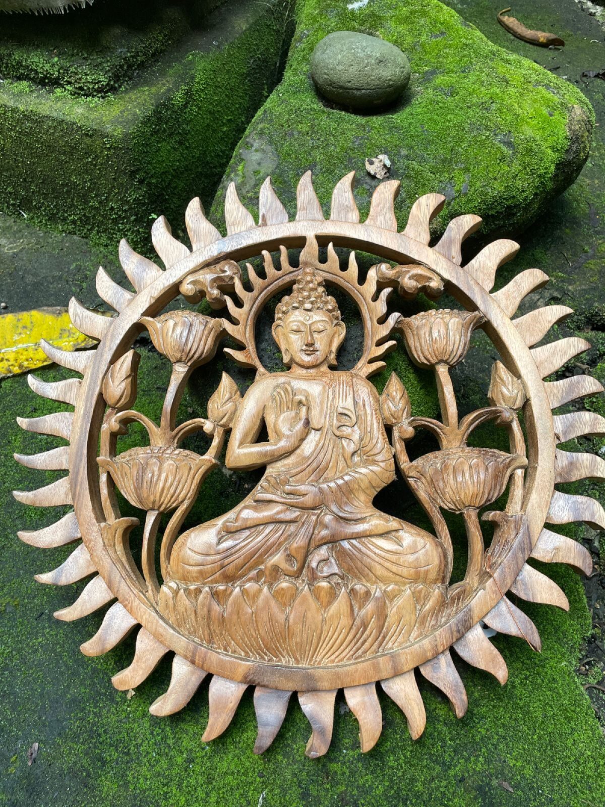 WhatsApp Image 2025-07-26 at 11.58.26 (3) Buddha Wood Wall Art Hand Carved Wooden Wall Decor Spiritual Zen Home Decor Meditation Room Accent Boho Buddha Wall Hanging