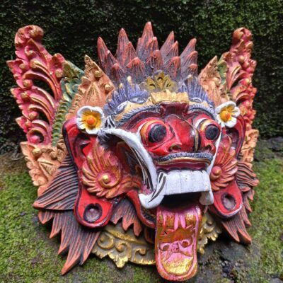 Balinese Rangda Mask ,Wood Carving Hand Carved Wall Decor, Balinese Demon Queen Rangda Mask ,Handmade Wooden Wall Art