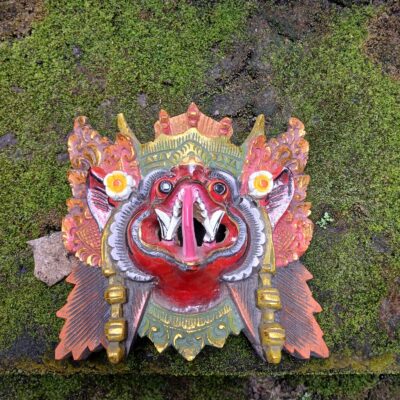 Garuda Mask Wood Carving,Balinese Wall Decor, Hand-Carved Mythical Bird Art