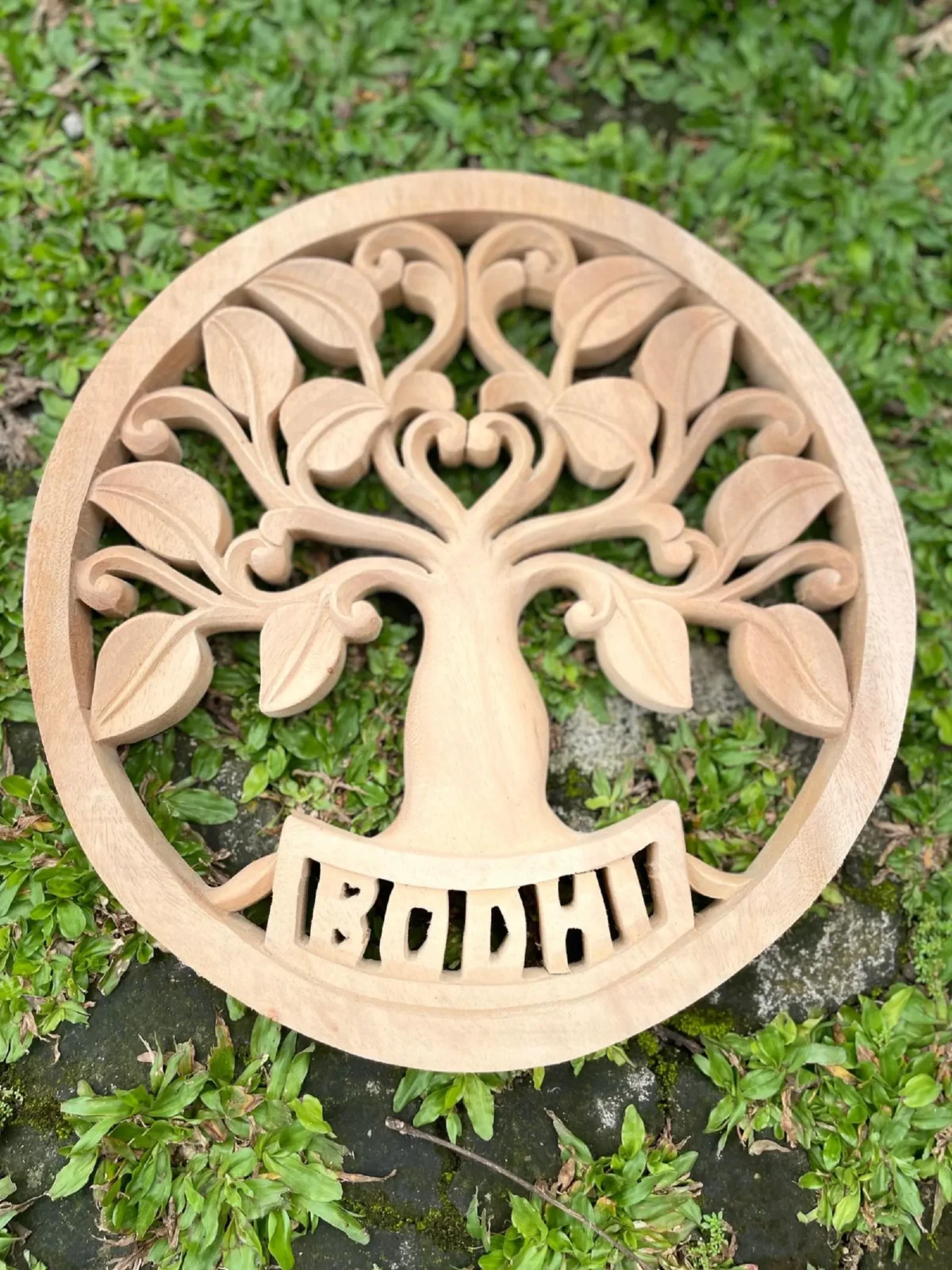 Bodhi Tree Wall Art,Handmade Wooden Spiritual Decor ,Sacred Tree of Life Carving,Boho Zen Wall Hanging - Meditation Room Decor"