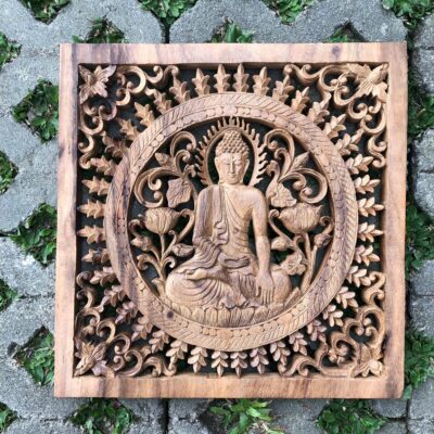 Budha Wood Wall Decor,Hand,Carved Buddha Wood Wall Art,Zen Meditation Panel