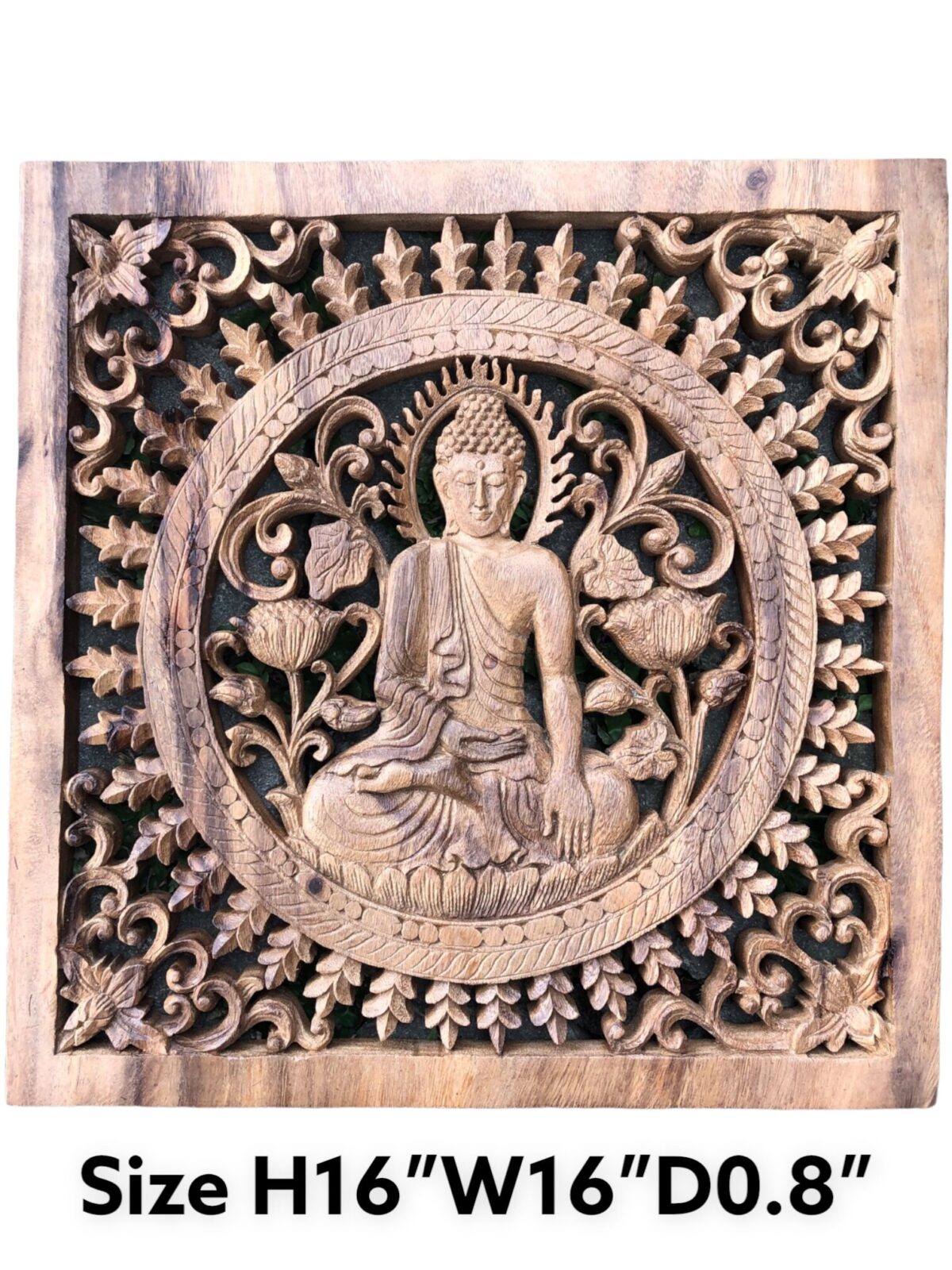 Budha Wood Wall Decor,Hand,Carved Buddha Wood Wall Art,Zen Meditation Panel