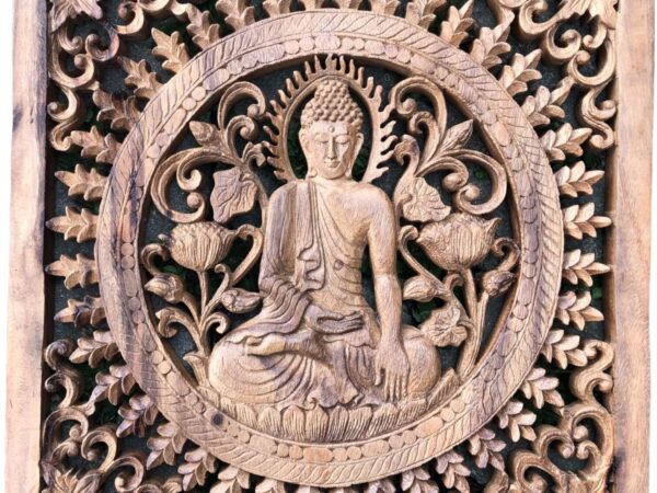 Budha Wood Wall Decor,Hand,Carved Buddha Wood Wall Art,Zen Meditation Panel