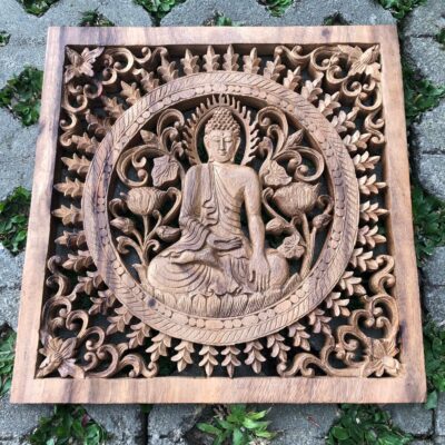 Budha Wood Wall Decor,Hand,Carved Buddha Wood Wall Art,Zen Meditation Panel
