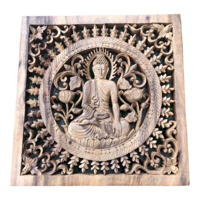 Budha Wood Wall Decor,Hand,Carved Buddha Wood Wall Art,Zen Meditation Panel