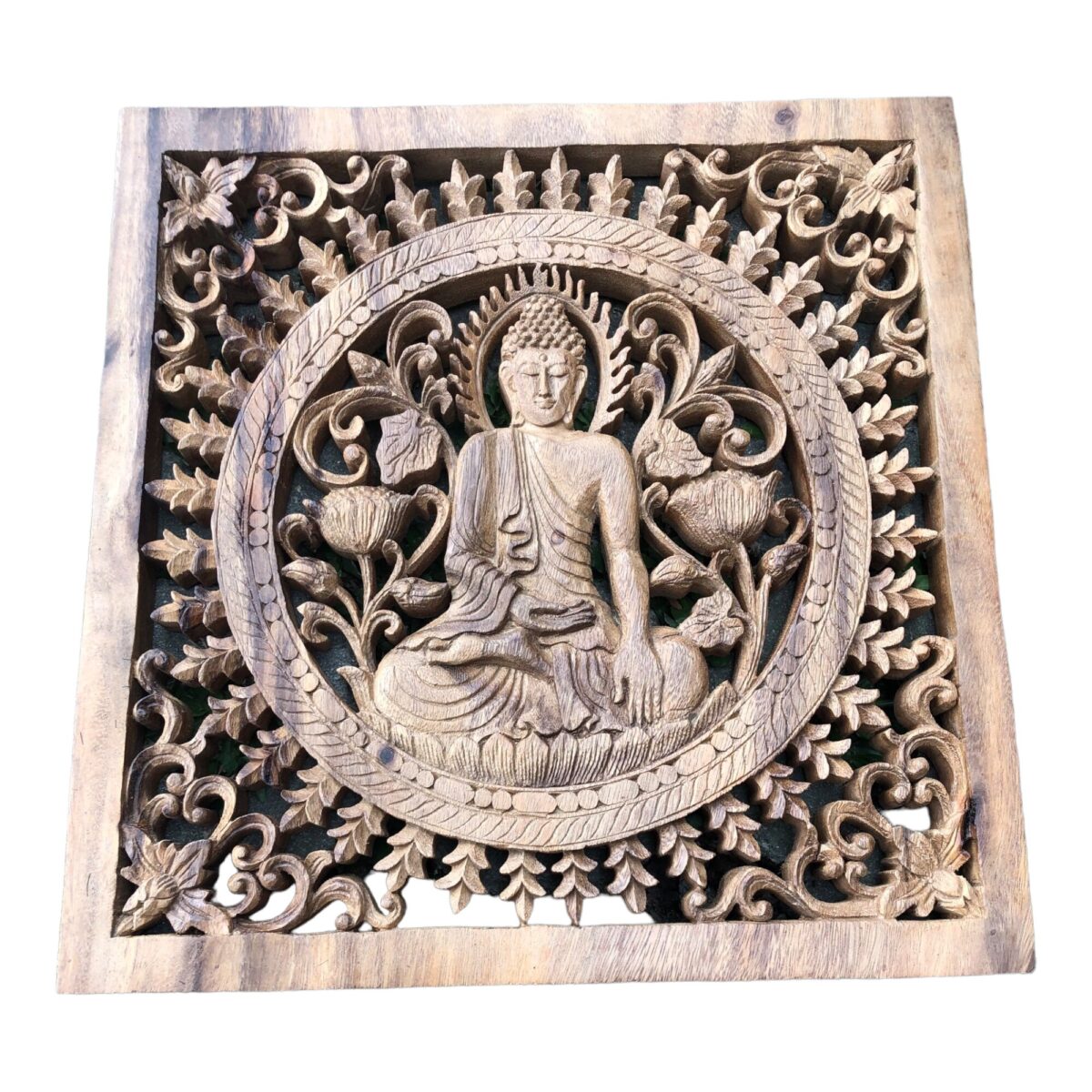 Budha Wood Wall Decor,Hand,Carved Buddha Wood Wall Art,Zen Meditation Panel