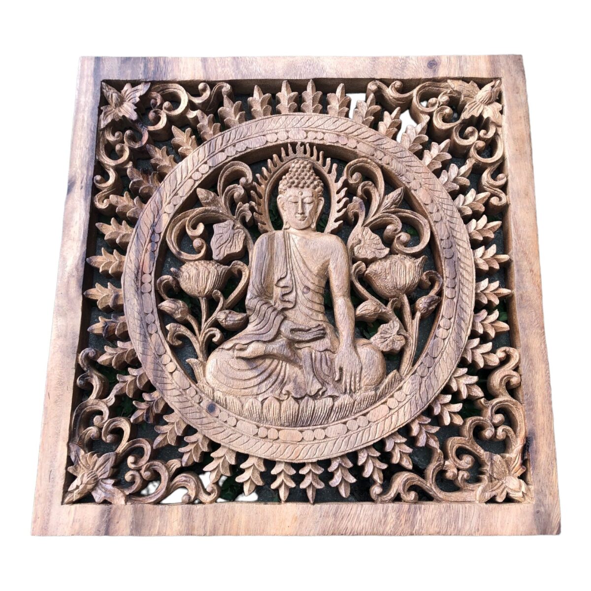 Budha Wood Wall Decor,Hand,Carved Buddha Wood Wall Art,Zen Meditation Panel