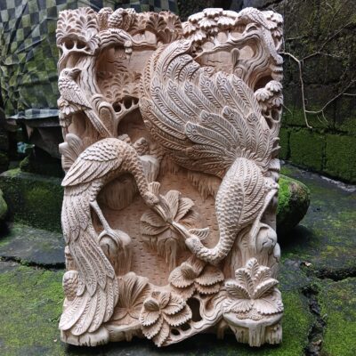 Peacock Wood Wall Art – Hand Carved Wooden Peacock Decor, Boho Wall Hanging, Nature Inspired Art, Rustic Bird Wall Sculpture