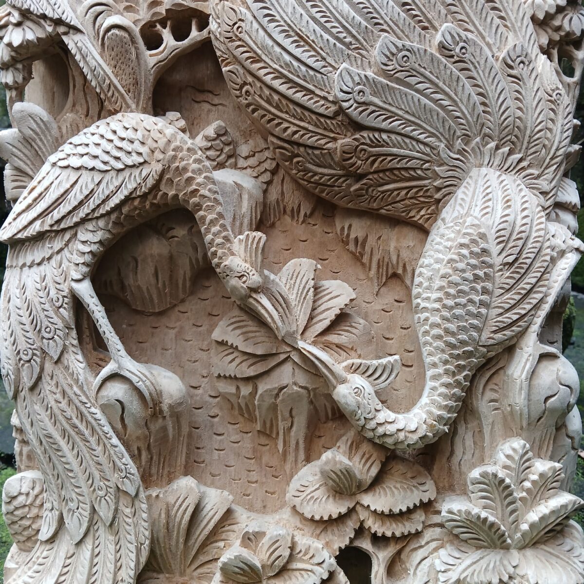 Peacock Wood Wall Art – Hand Carved Wooden Peacock Decor, Boho Wall Hanging, Nature Inspired Art, Rustic Bird Wall Sculpture
