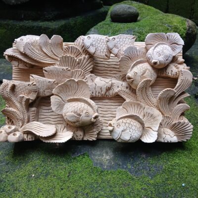 Fish Wall Art Decor,Ocean Theme Wood Carving, Handmade Beach House Decor