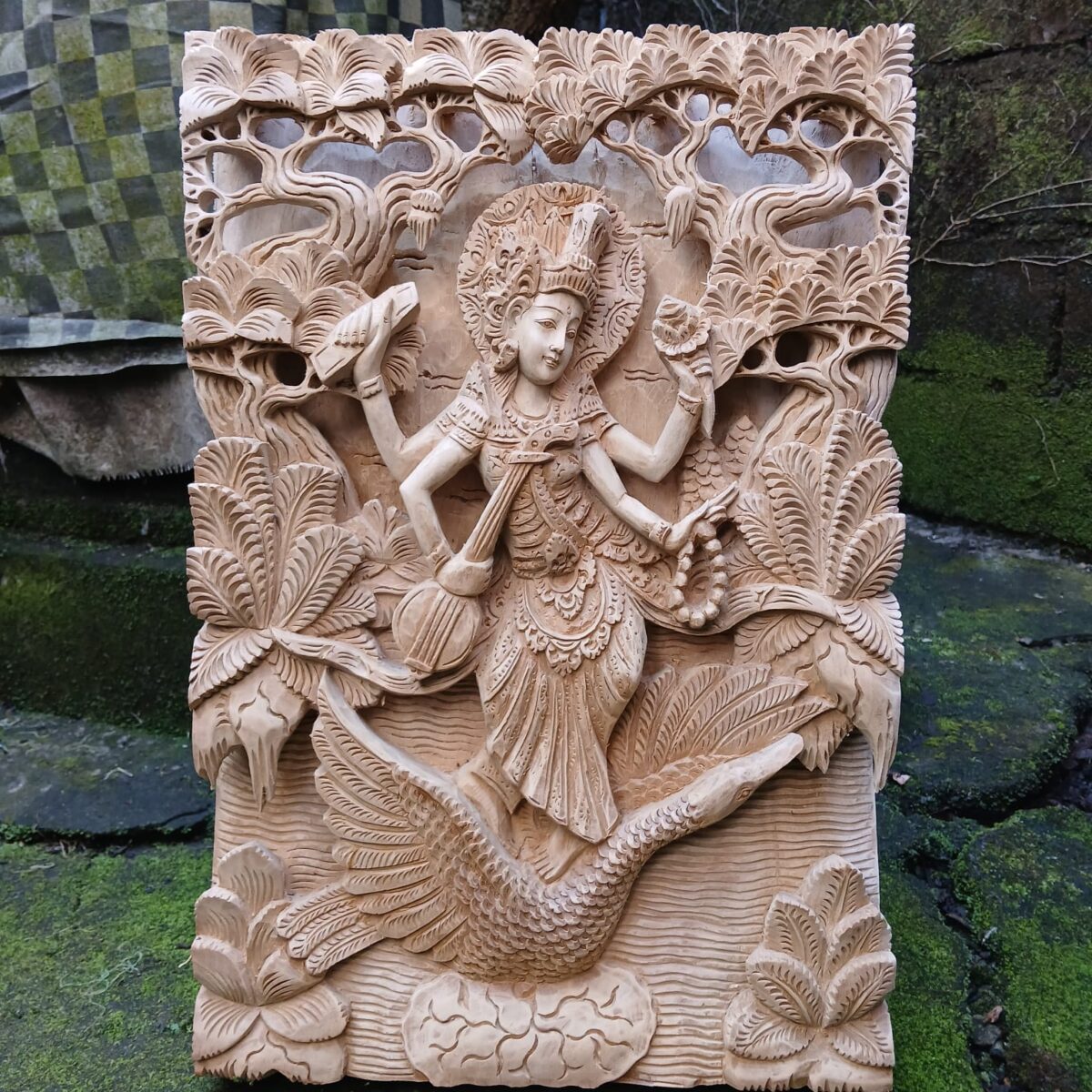 WhatsApp Image 2025-08-04 at 10.27.19 (8) Saraswati Wood Wall Decor – Hand Carved Hindu Goddess Art