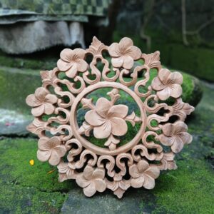Flower Of Pranjipane,Wood Wall Art Decor, Wall Hangging ,Wood Carving ,Hand Made ,House Waving Gift ,Wedding Gift ,Wall Art